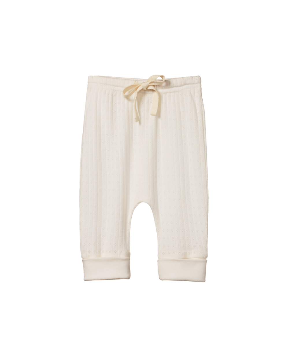 Pointelle Drawstring Pants - Natural