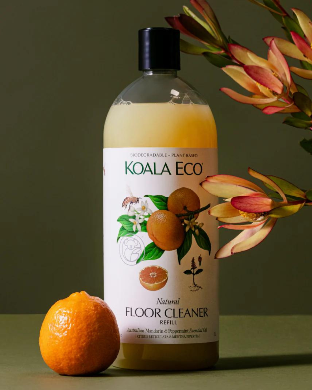 Floor Cleaner - Mandarin & Peppermint Essential Oil 1L