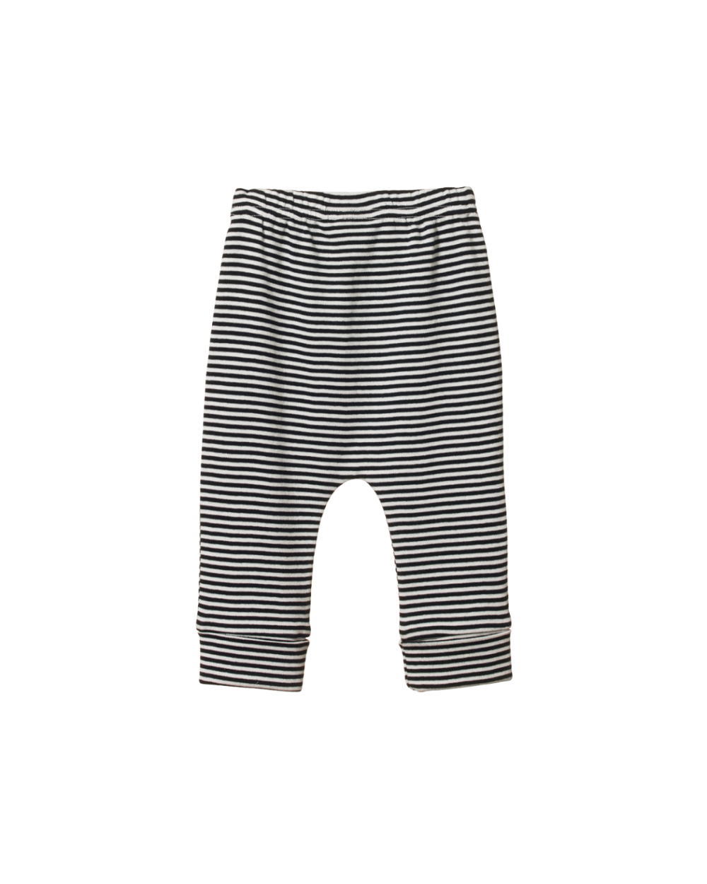 Organic Cotton Drawstring Pants - Navy Stripe