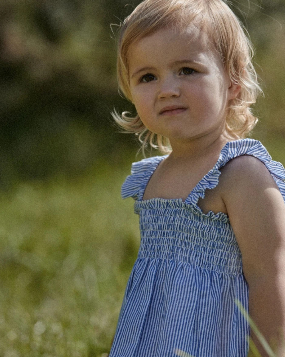 Gala Dress - Blue stripe