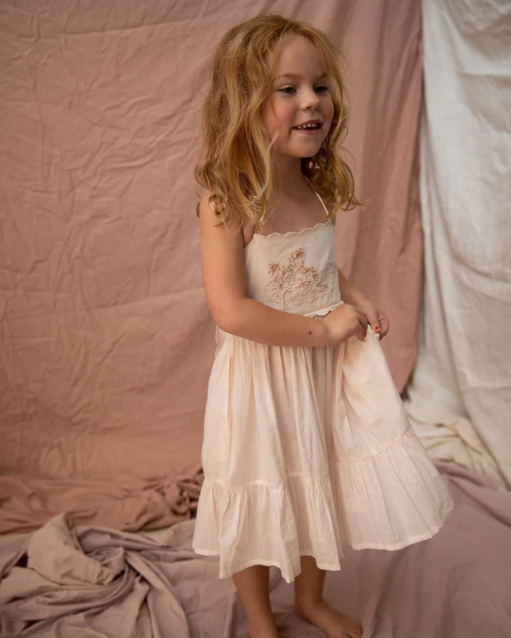 Isabella Dress-Rose Quartz