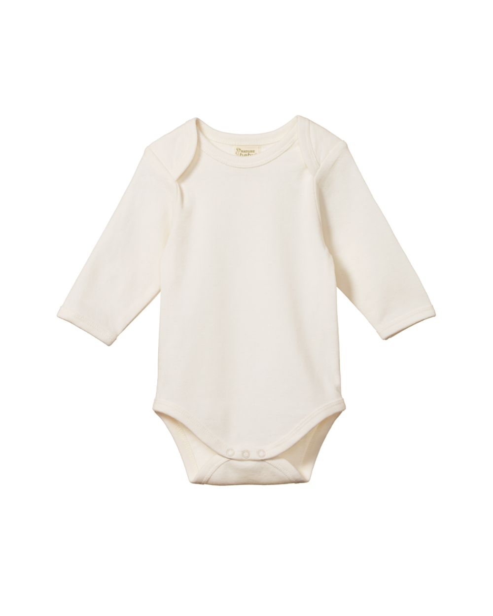 Organic Cotton Longsleeve Bodysuit - Natural