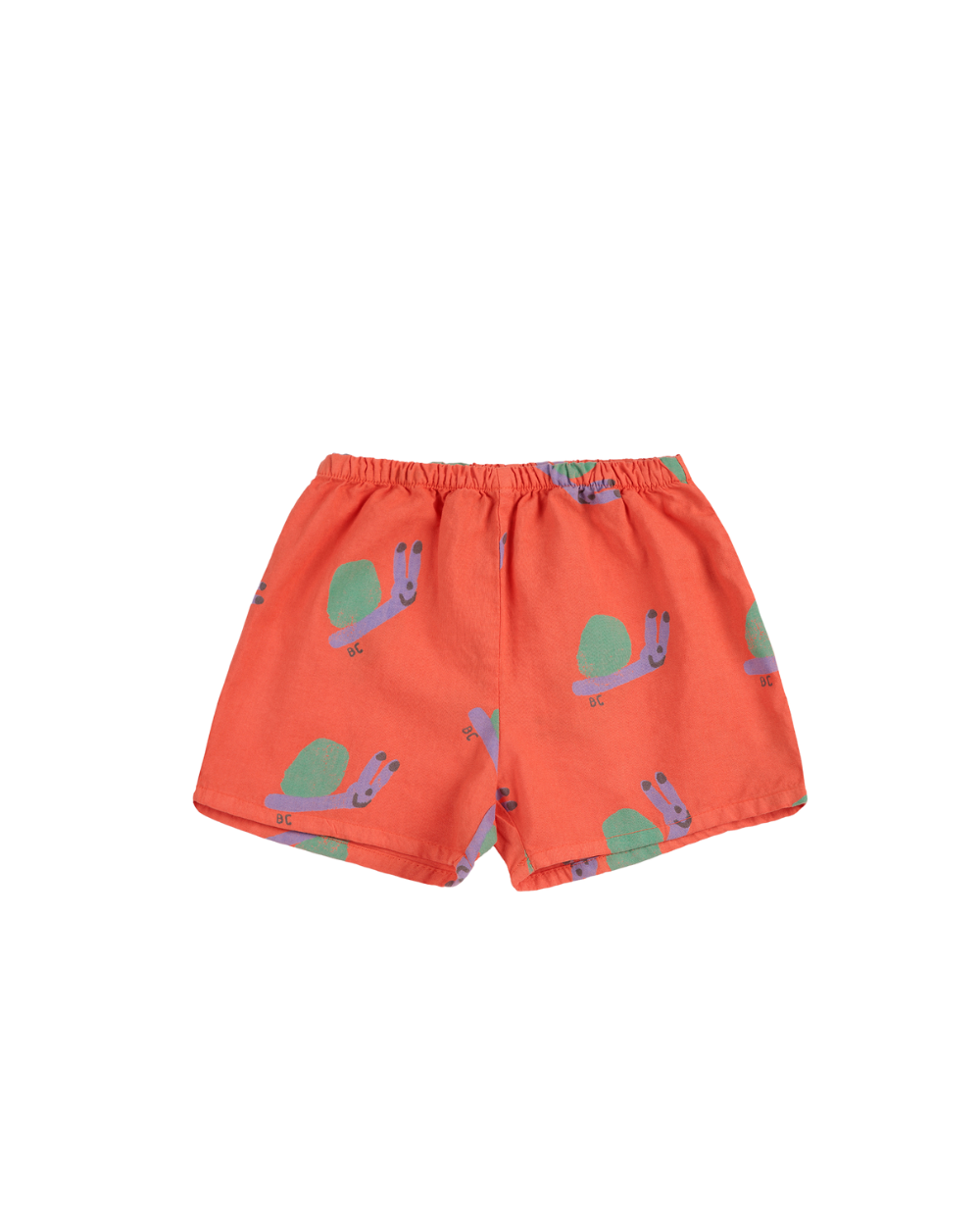 Funny Snail All Over Woven Shorts - Red