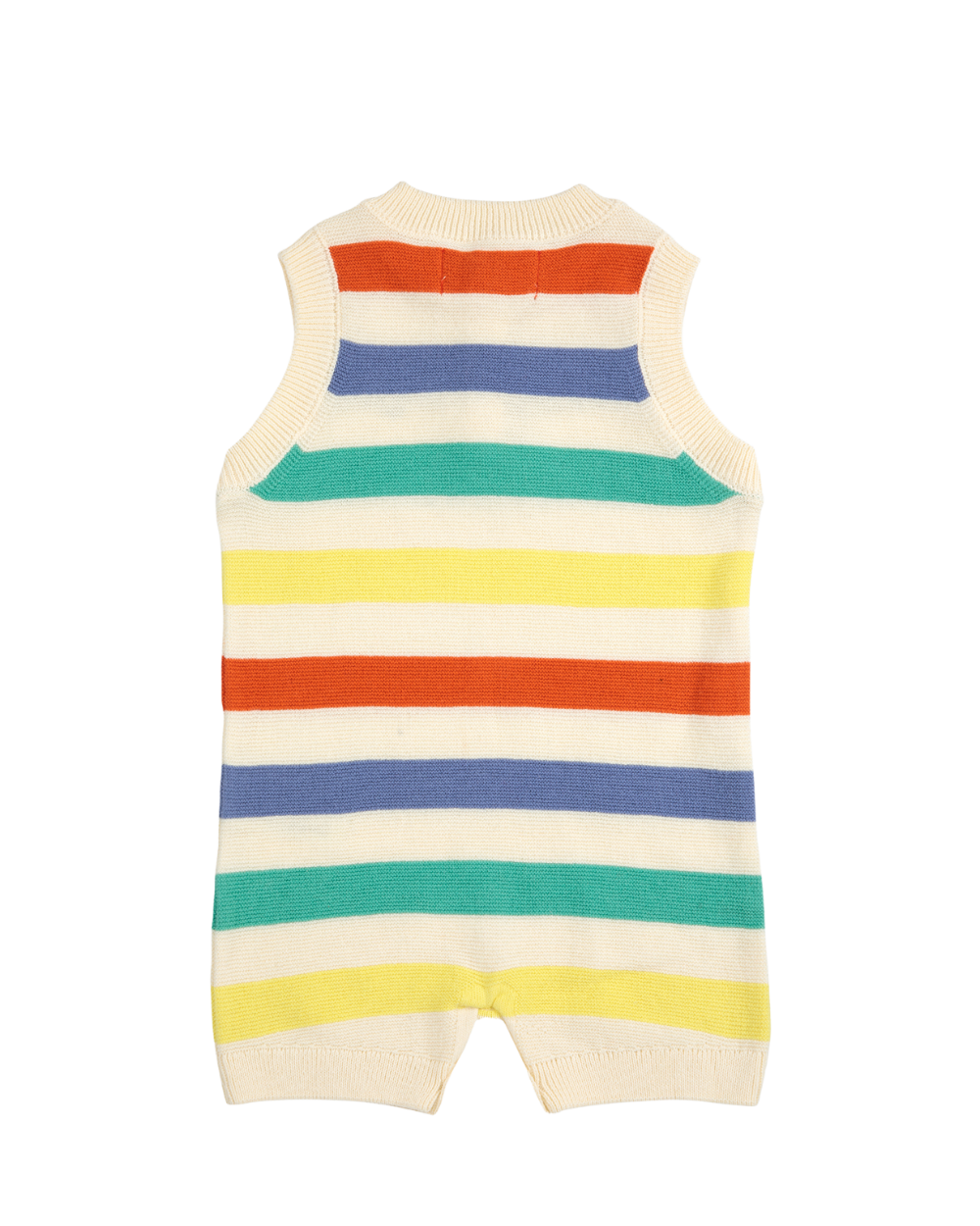 Multicoloured Striped Knitted Playsuit