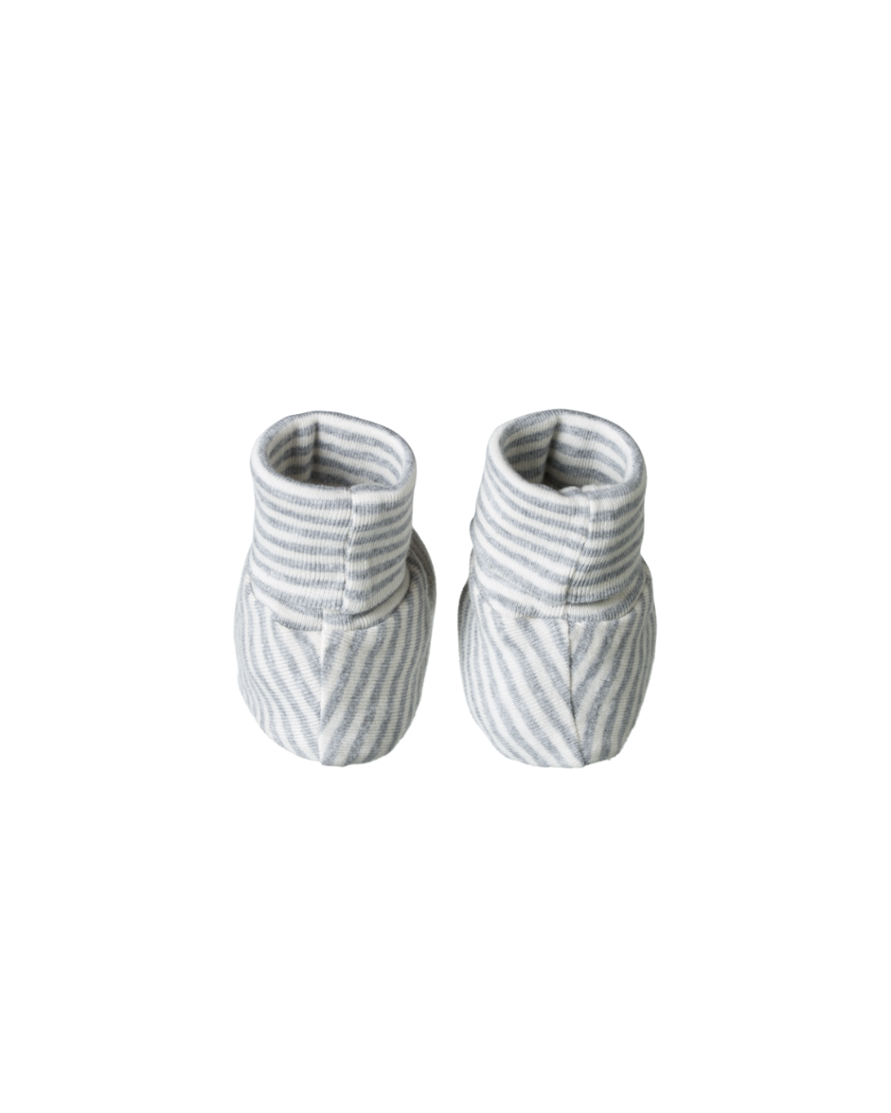 Cotton Booties - Greymarl Stripe