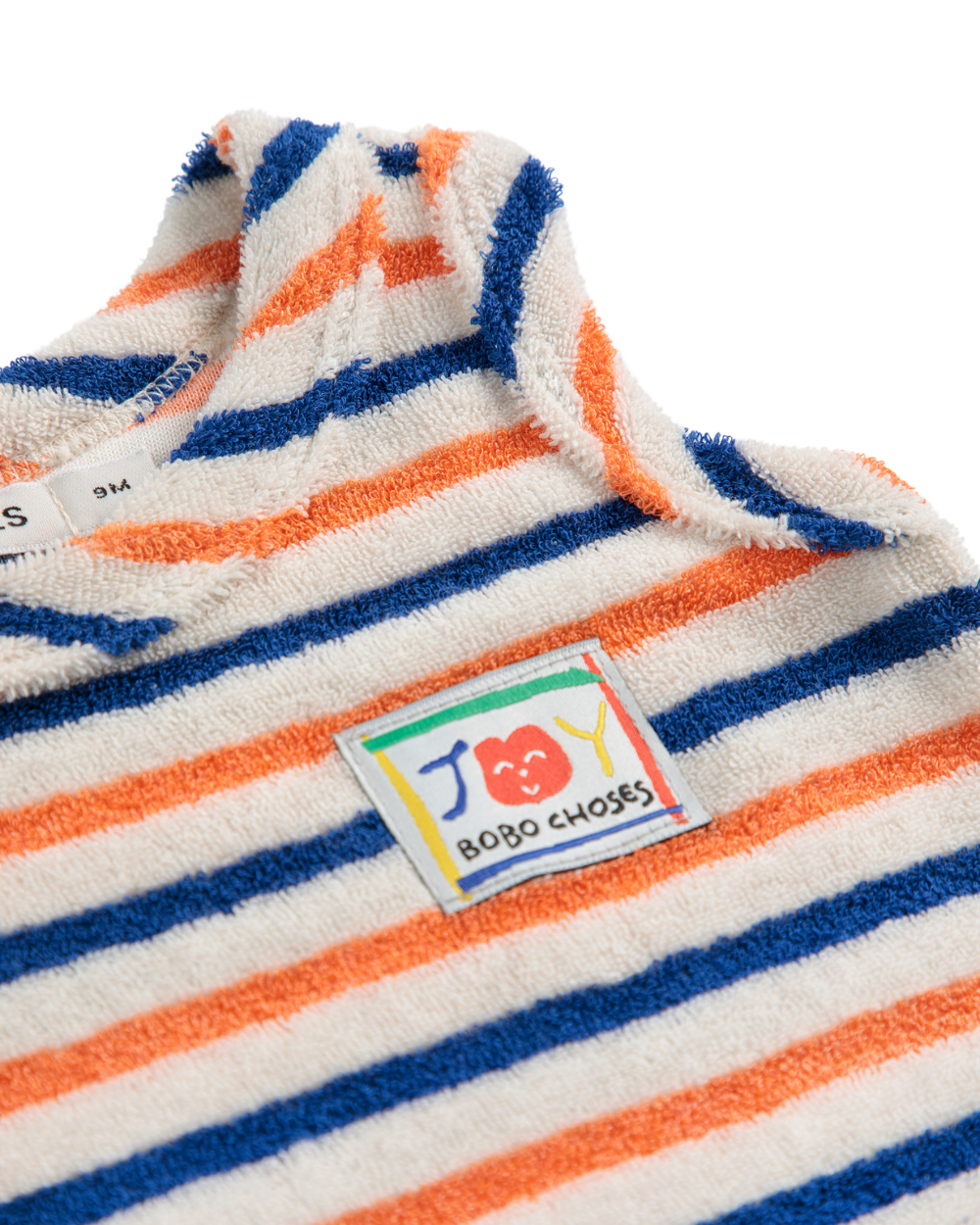 Smiling Stripe Terry Cloth Tank Top - Off White Stripe