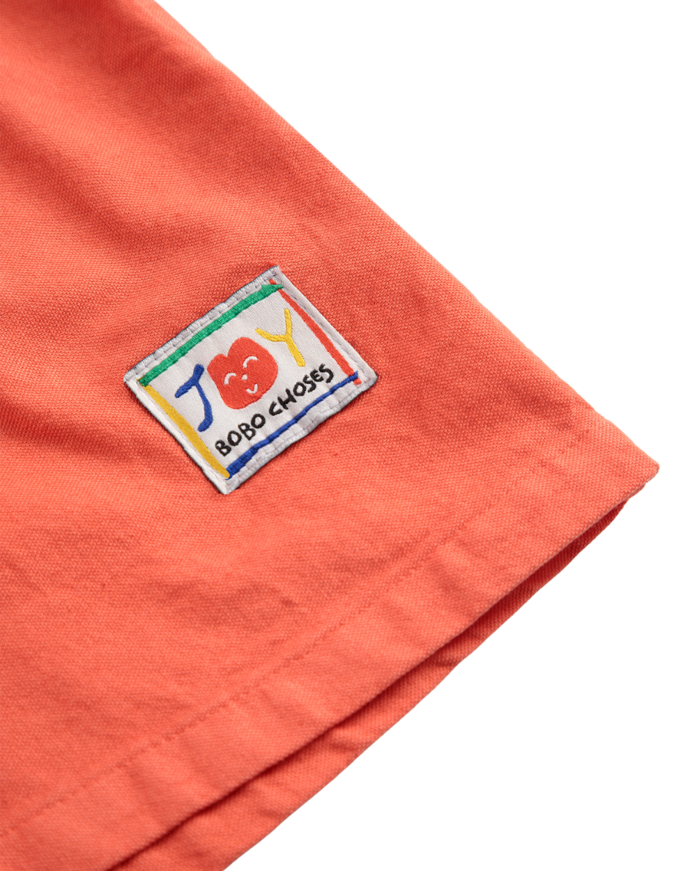 Smiling Woven Bermuda Shorts - Red