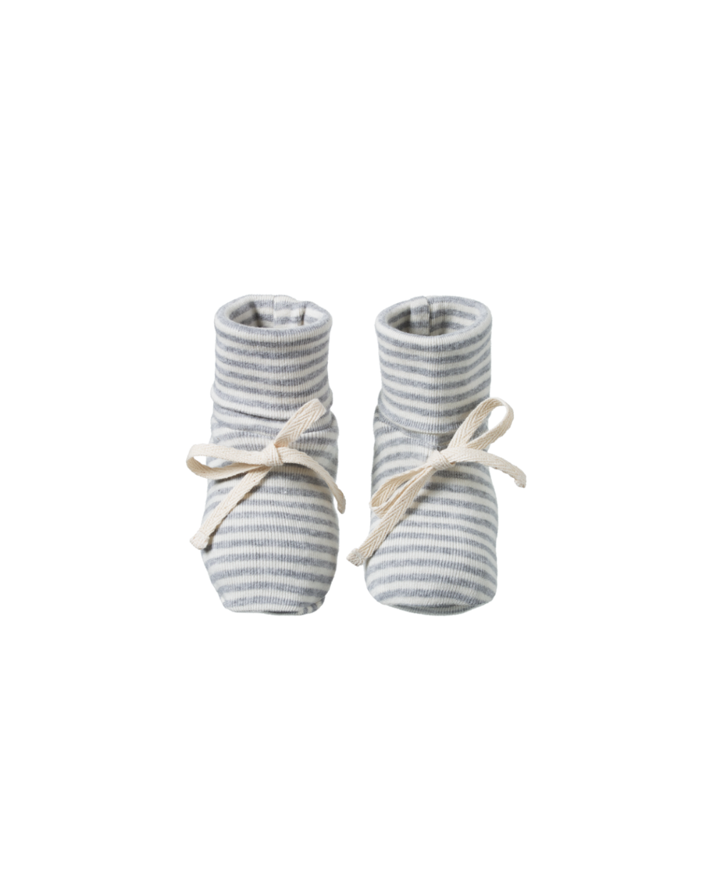 Cotton Booties - Greymarl Stripe