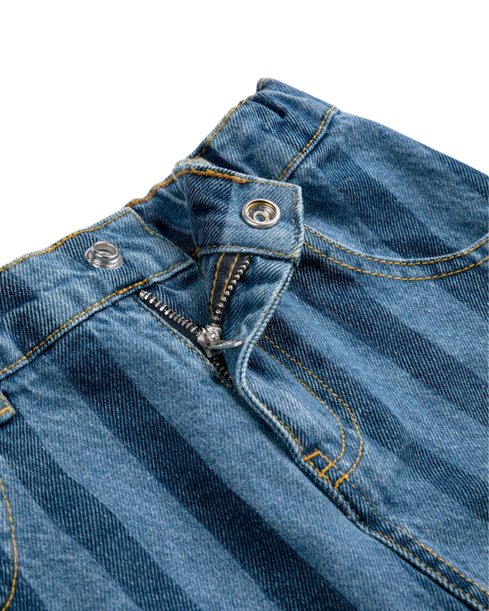 Pickles The Dog Striped Denim Skirt