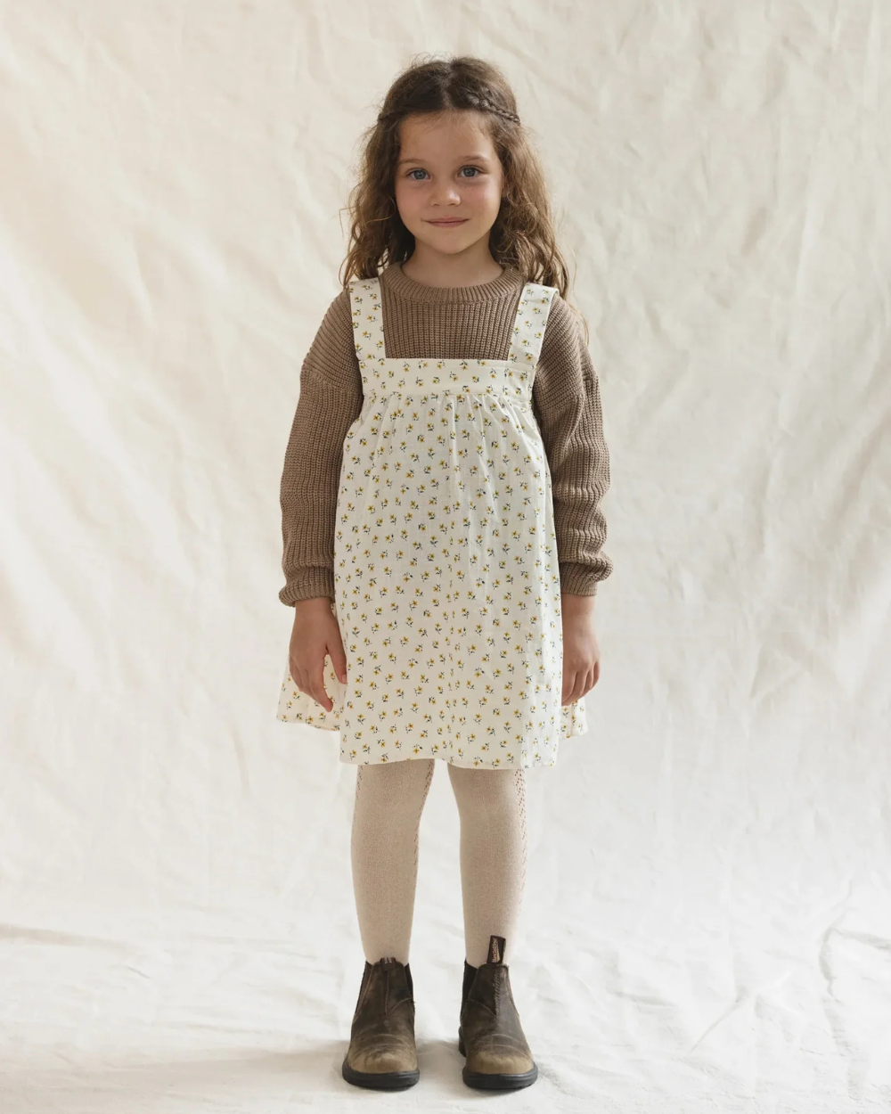 Meadow Pinafore - Marigold Print