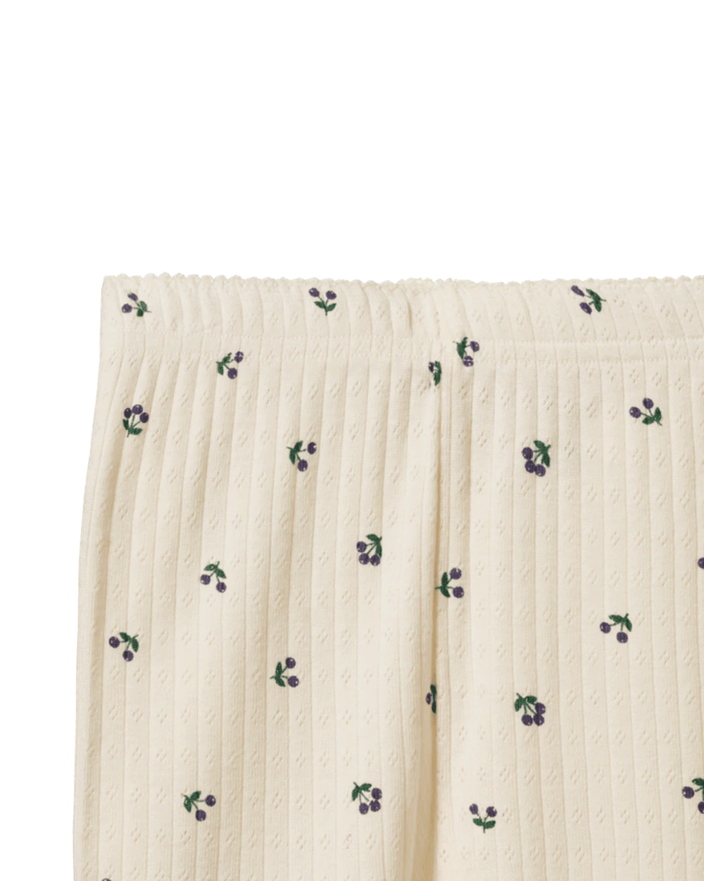 Long Sleeve Pointelle Pyjamas - Winter Berry Print