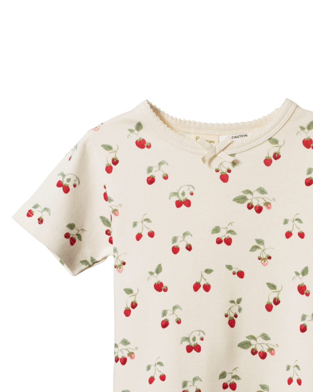 Short Sleeve Pyjama Set - Strawberry Blush Print