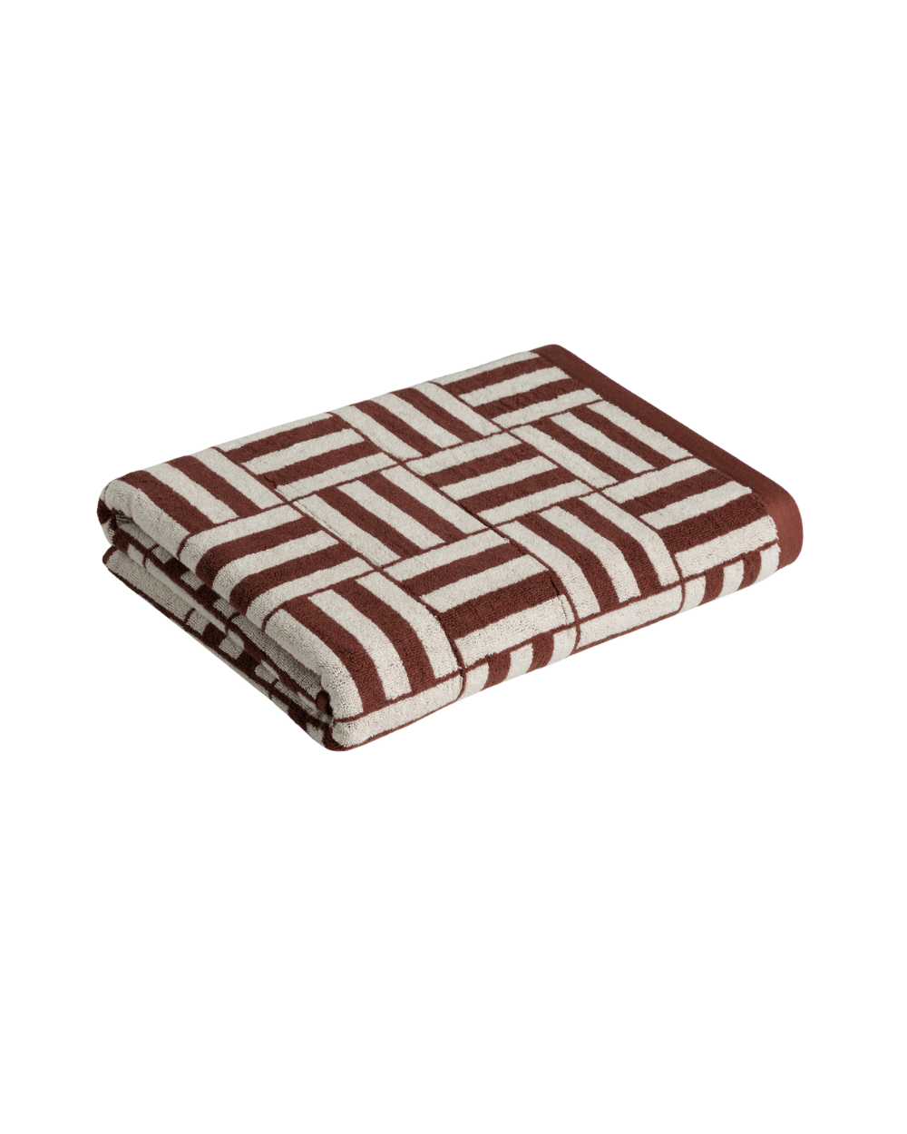 Willis Pool Towel - Mudbrick & Crème