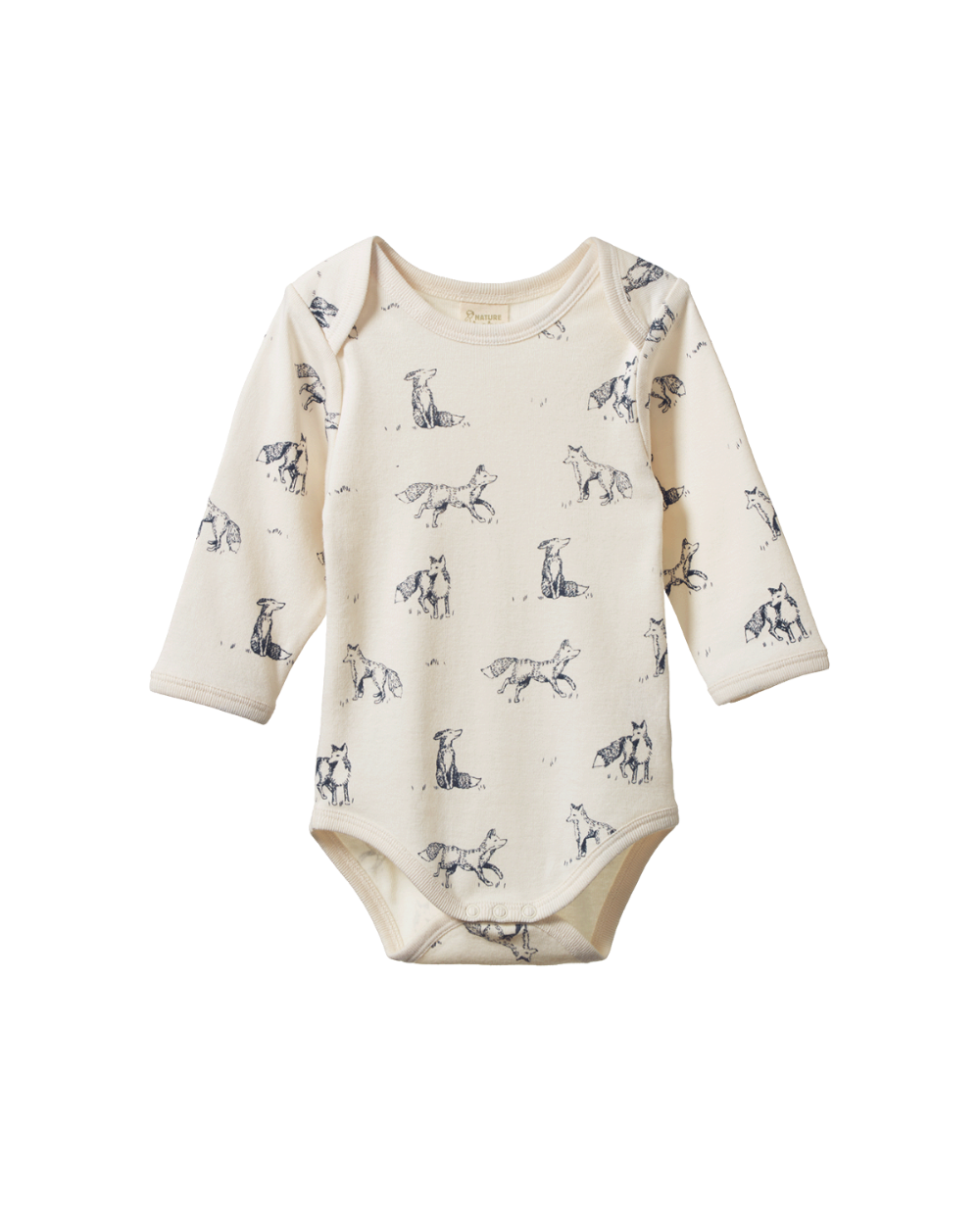 Organic Cotton Longsleeve Bodysuit - Foxy Print
