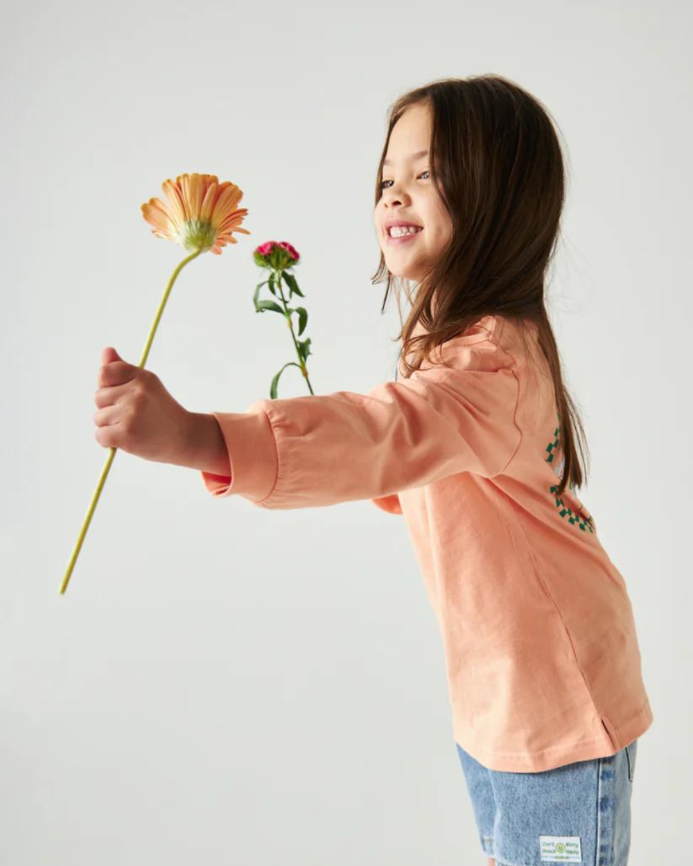 Iceblock Longsleeve - Peach Flowers