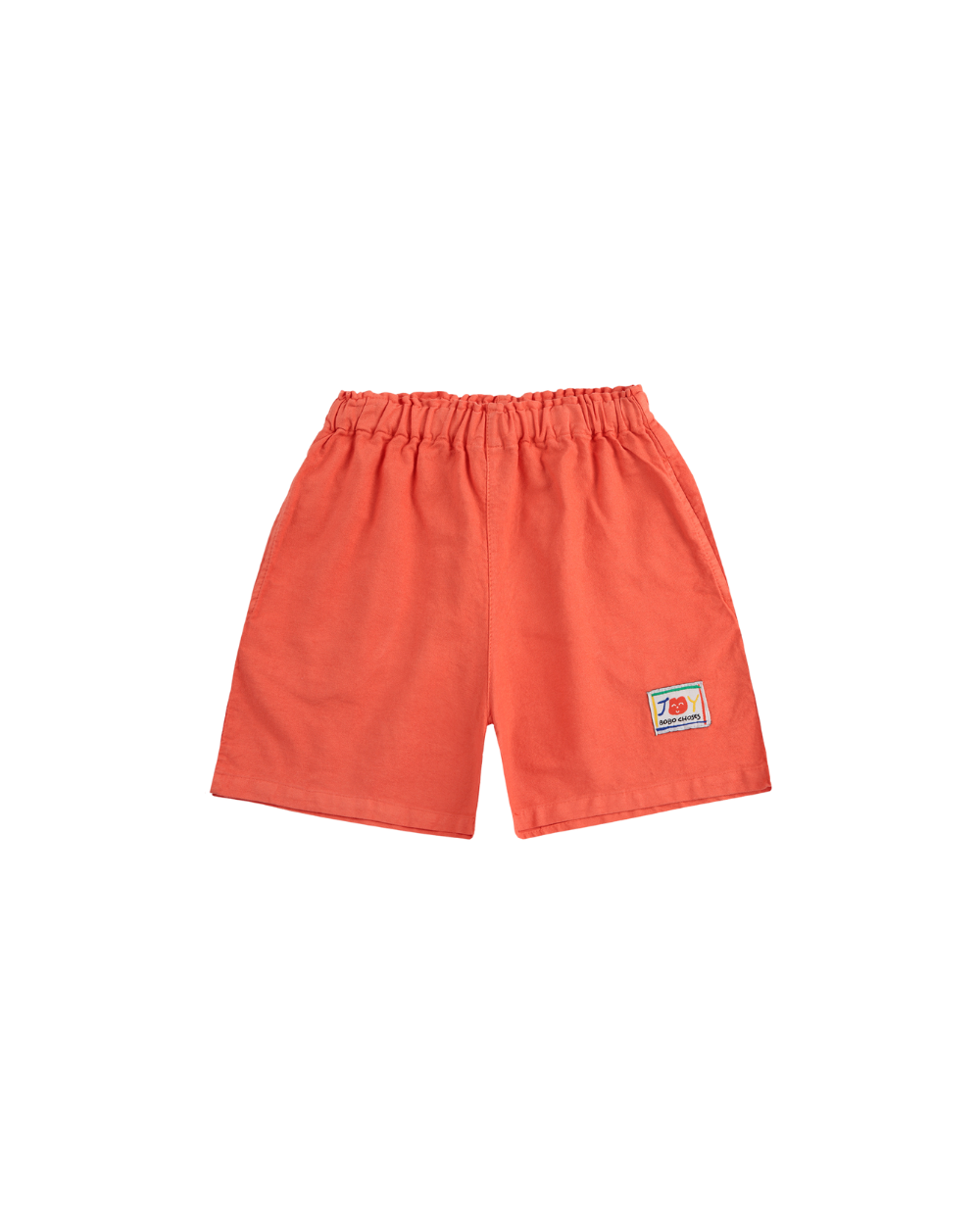 Smiling Woven Bermuda Shorts - Red