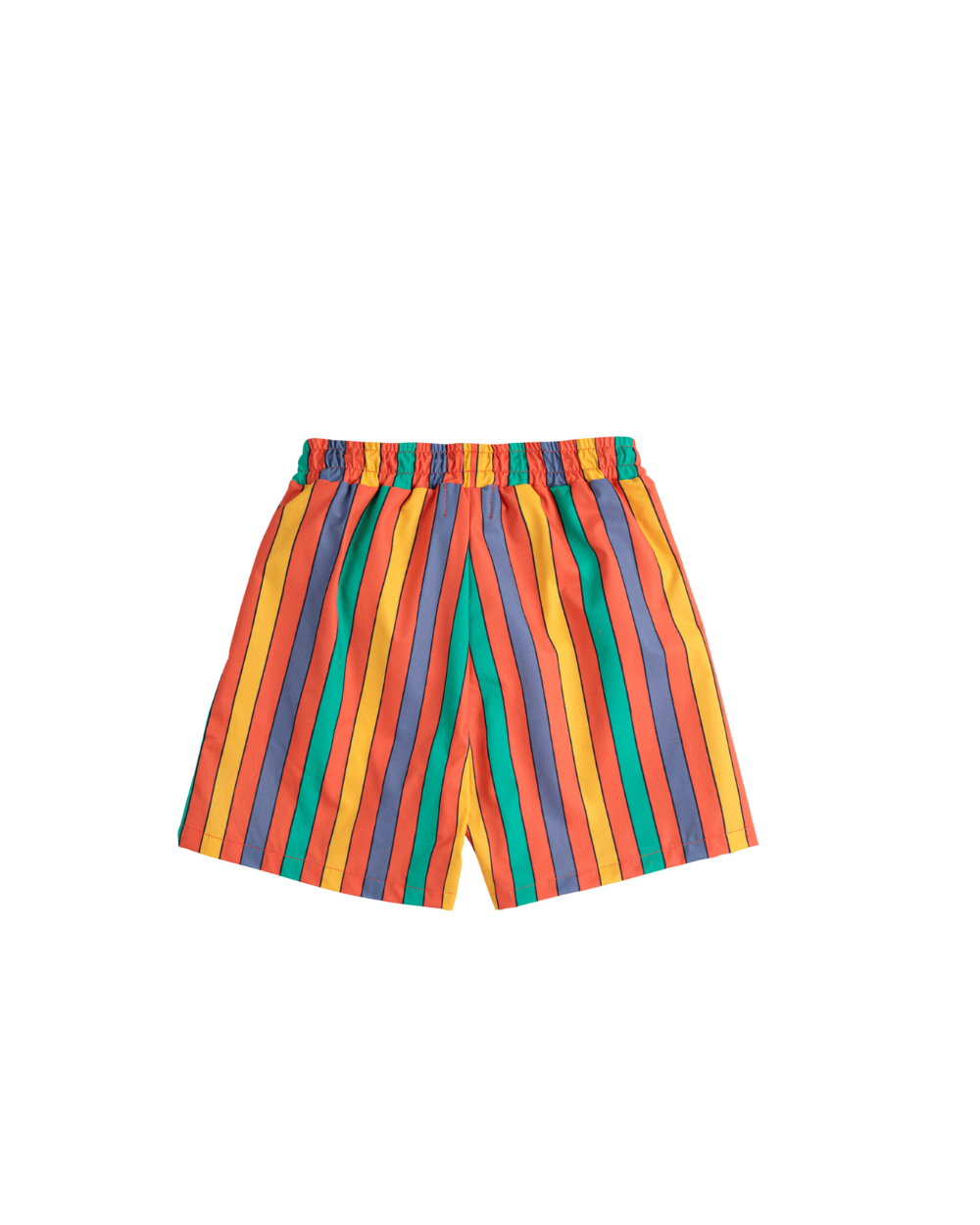 Multi Colour Stripe Swim Shorts - Red Stripe