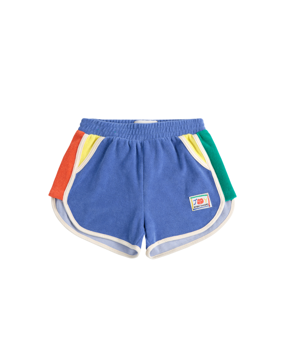 Smiling Colour Block Terry Shorts - Blue