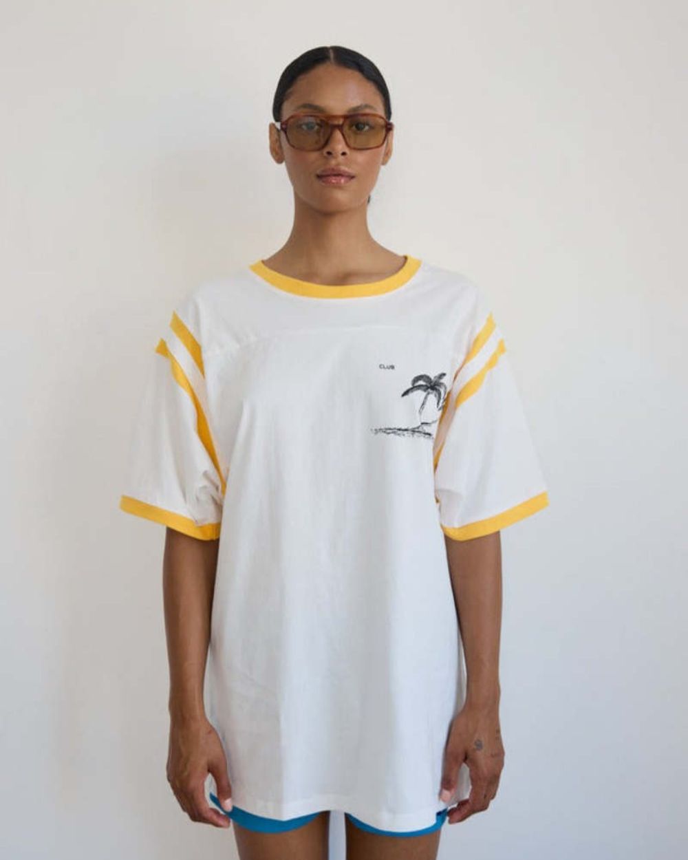 The Tourist Tee - White/Yellow