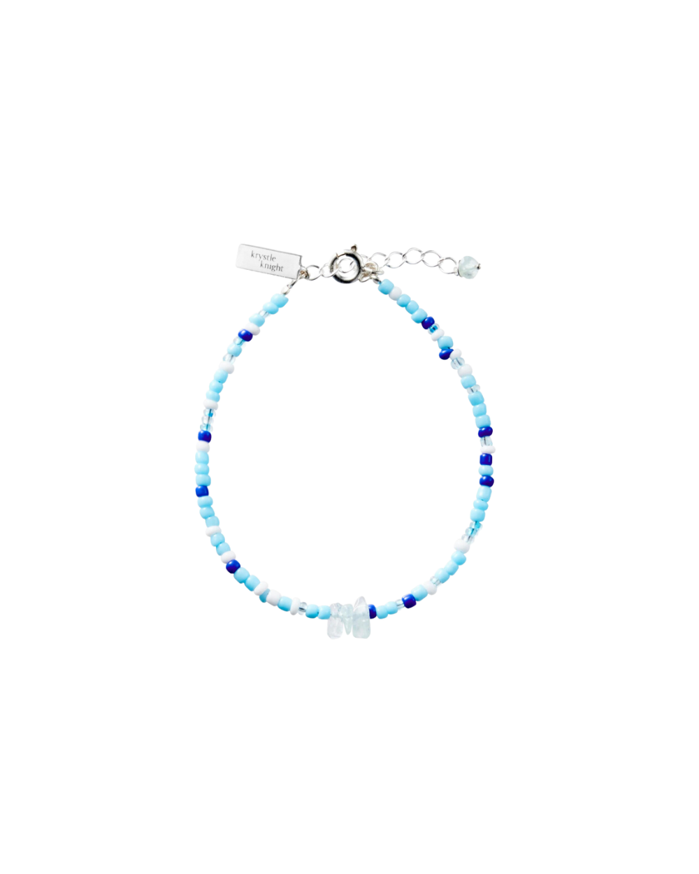 Little KKJ Seaside Bracelet- Aqua marine - Gold Vermeil chain