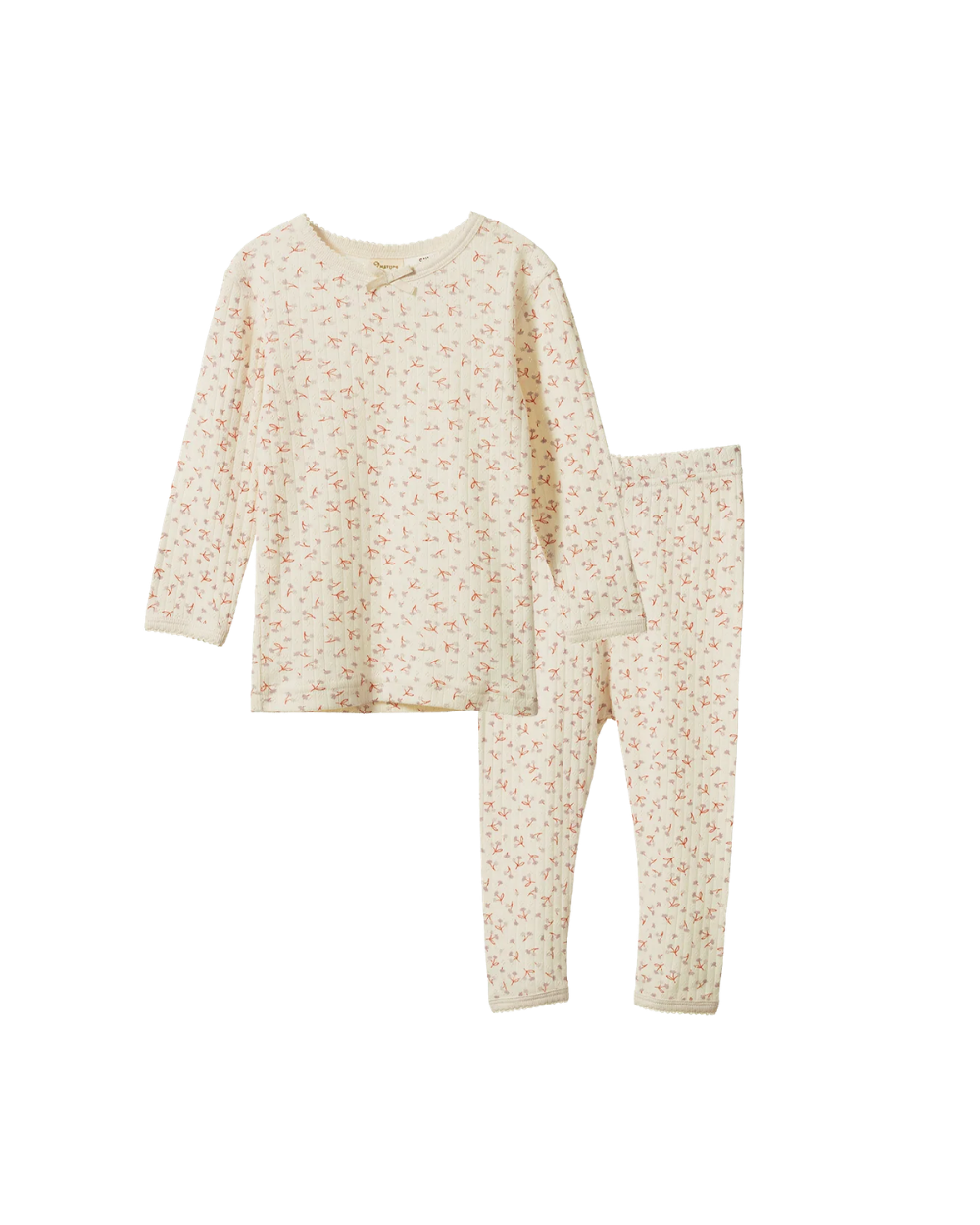 Long Sleeve Pointelle Pyjamas - Dandelion Print