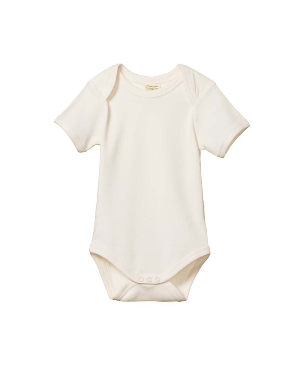 Organic Cotton Shortsleeve Bodysuit - Natural