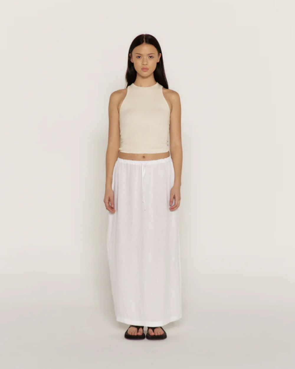 The Skirt - White Linen