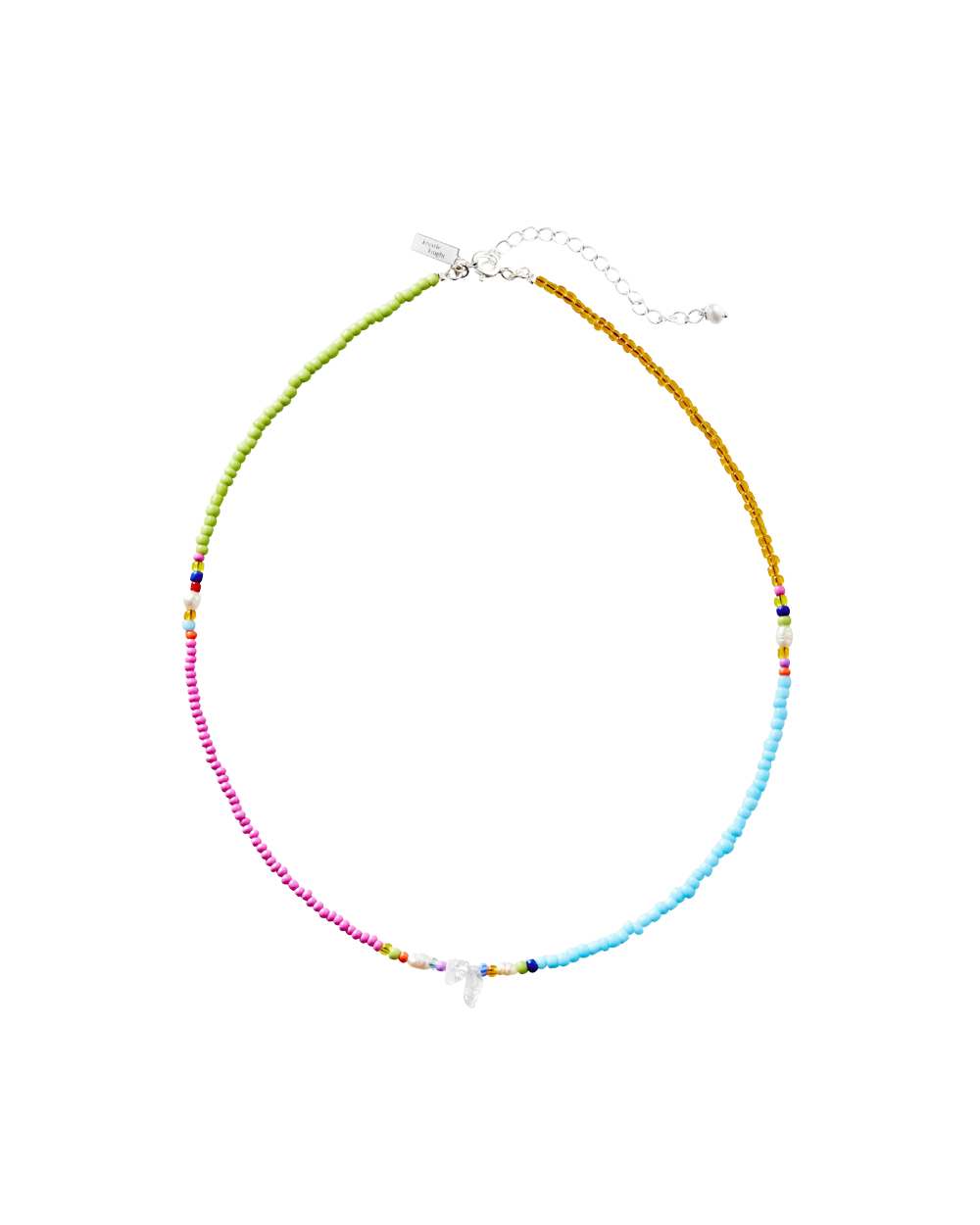 Little KKJ Destiny Necklace - Rainbow & quartz- Gold Vermeil chain