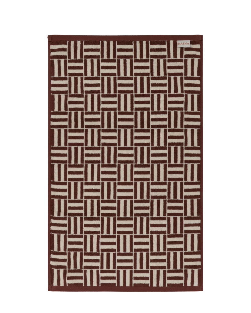 Torrens Hand Towel - Mudbrick & Crème