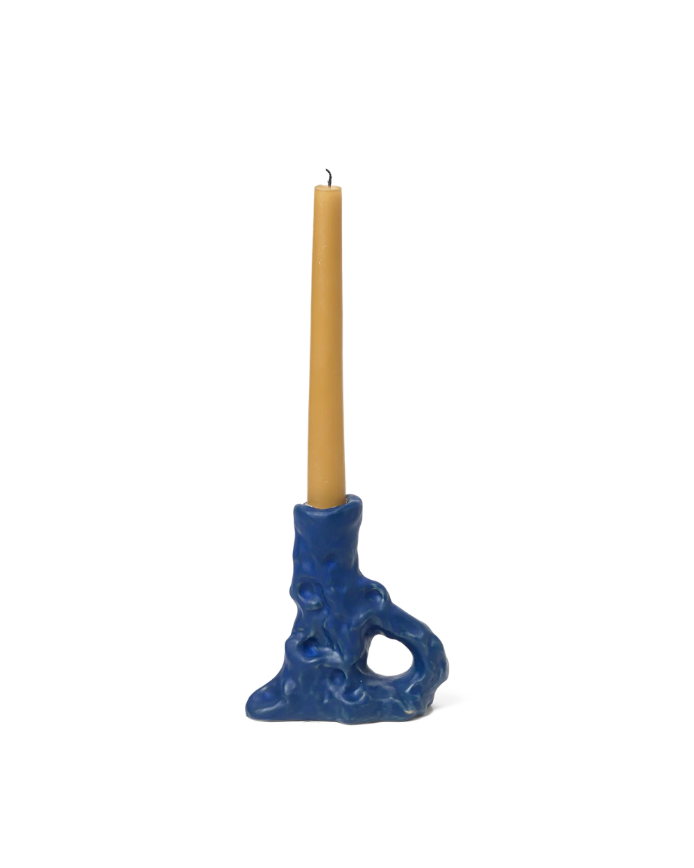 Dito Single Candle Holder - Bright Blue