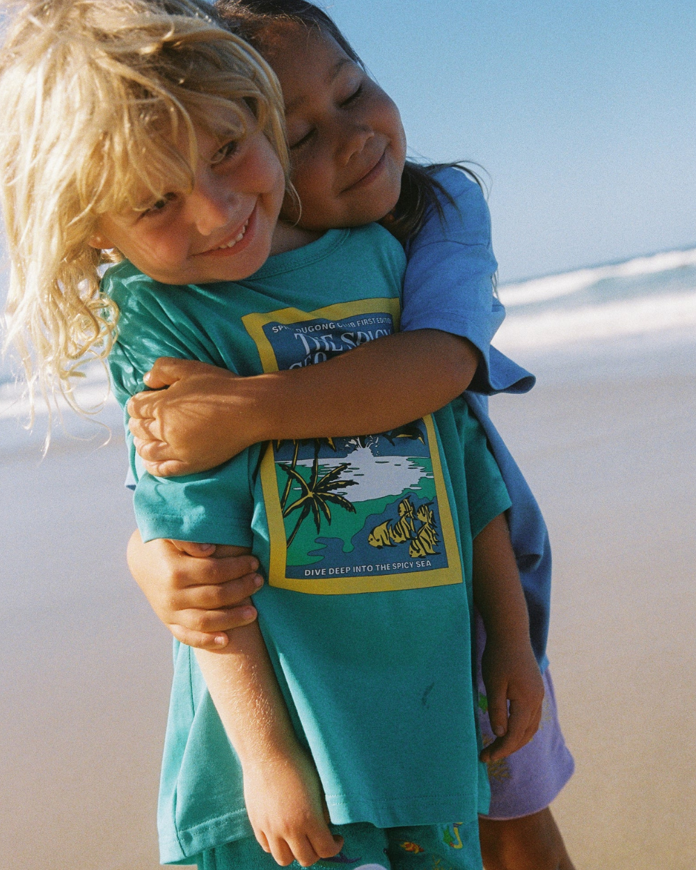 Spicy Geographic Tee Kids - Aqua