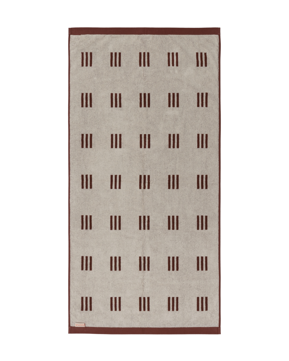 Claremont Bath Towel - Mudbrick & Crème