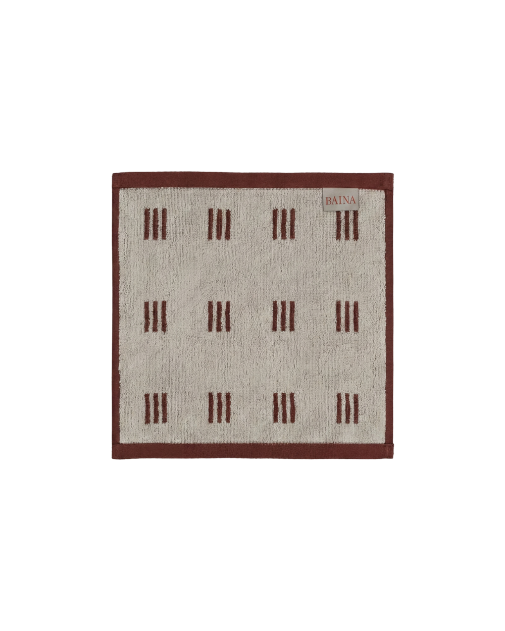 Selene Face Cloth - Mudbrick & Crème