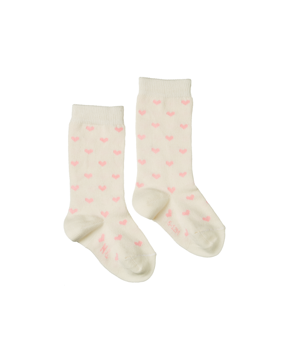 Organic Cotton Rib Socks - Hearts