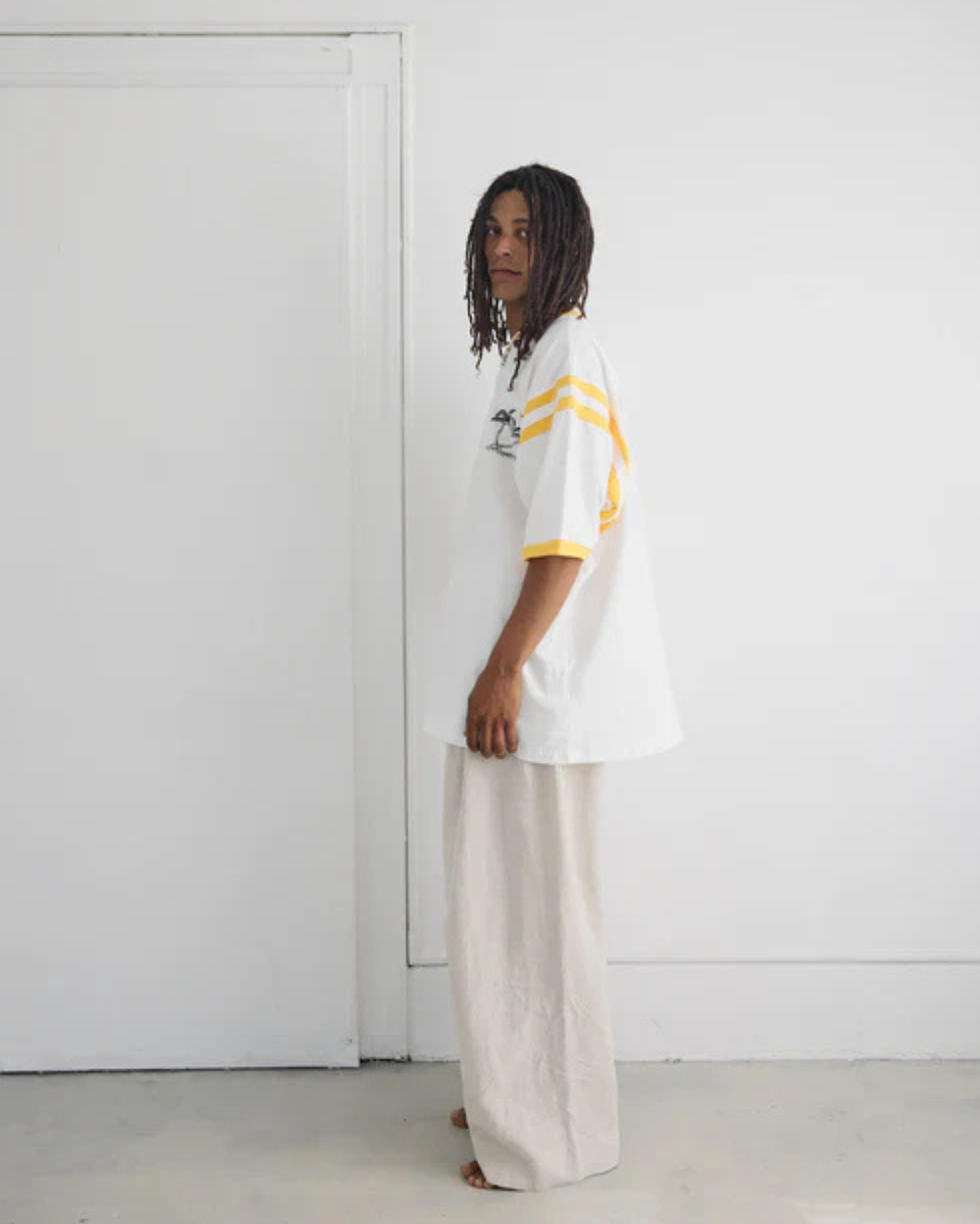 The Tourist Tee - White/Yellow