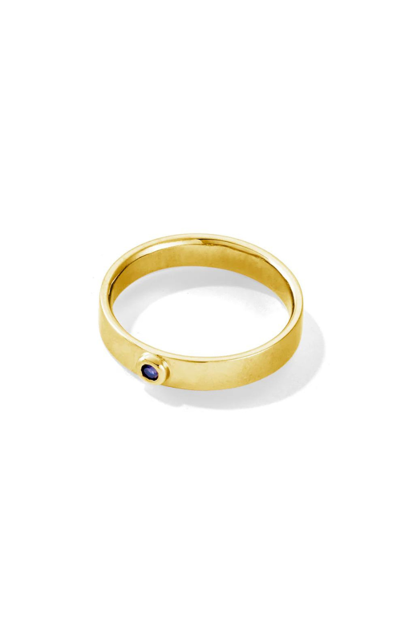 Loyal + Wise Ring Blue Sapphire- 18k Gold Vermeil