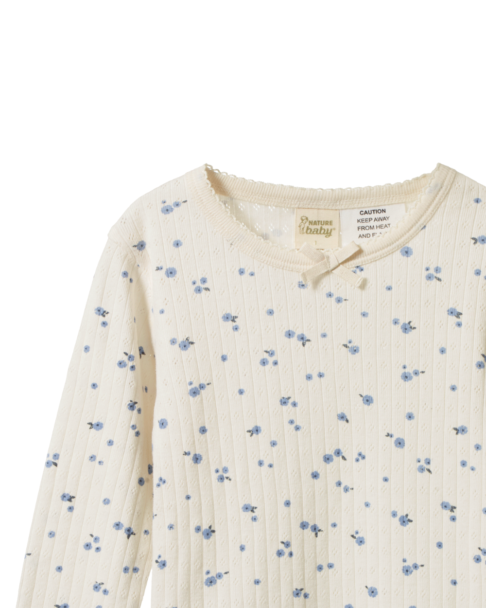 Long Sleeve Pointelle Pajamas - Daisy Print