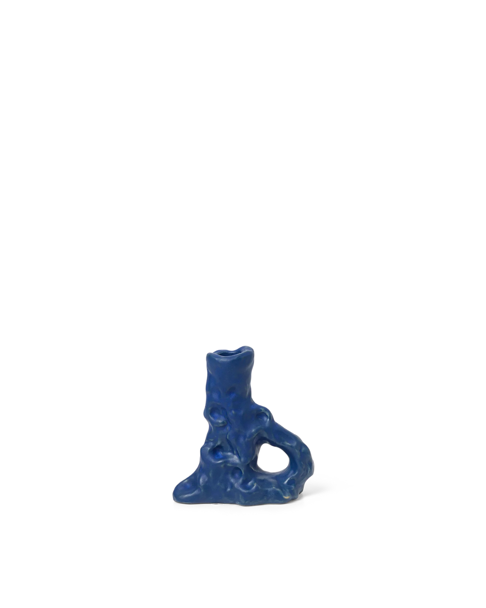 Dito Single Candle Holder - Bright Blue