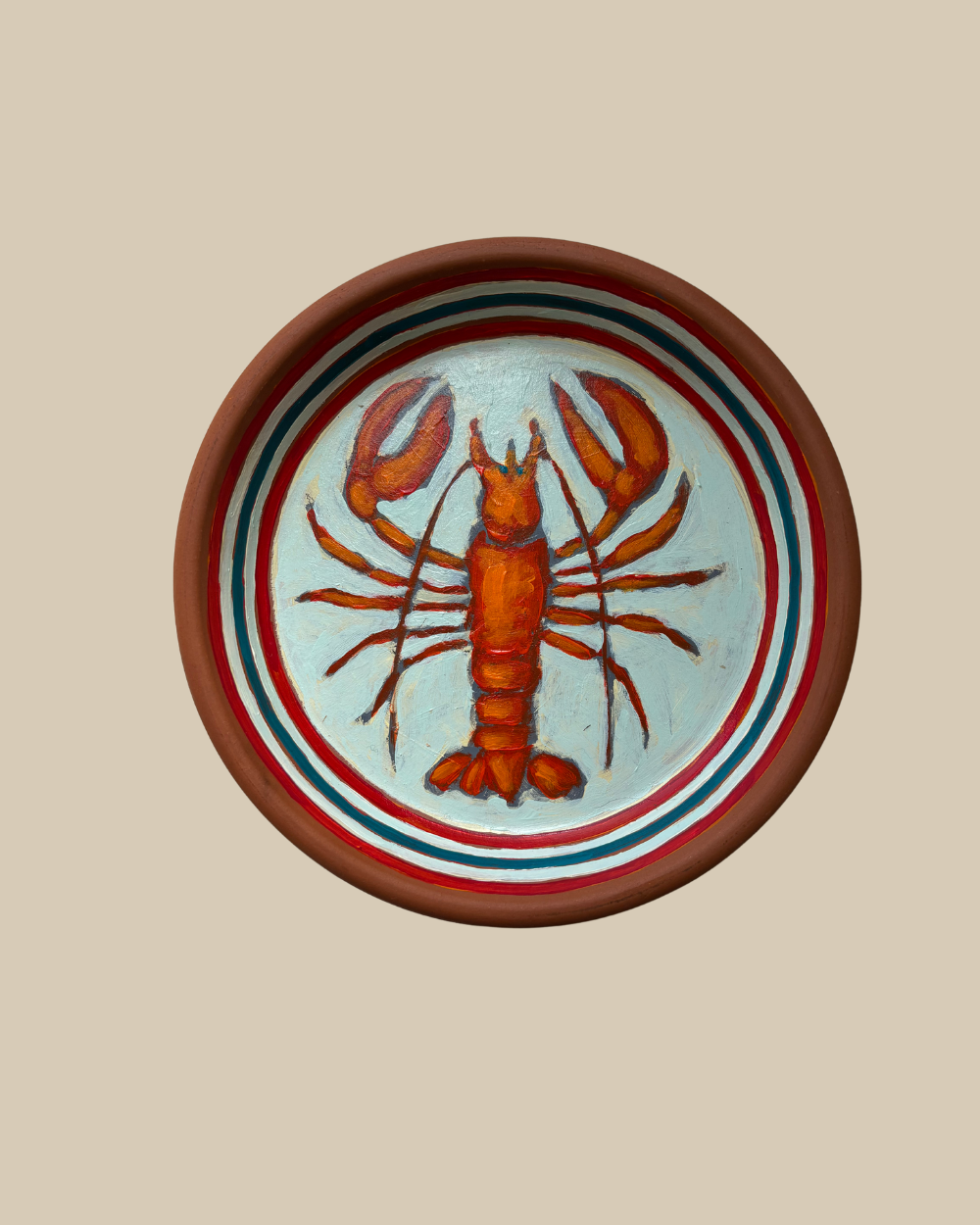 "In Season" Hand Painted Plate - John Santucci