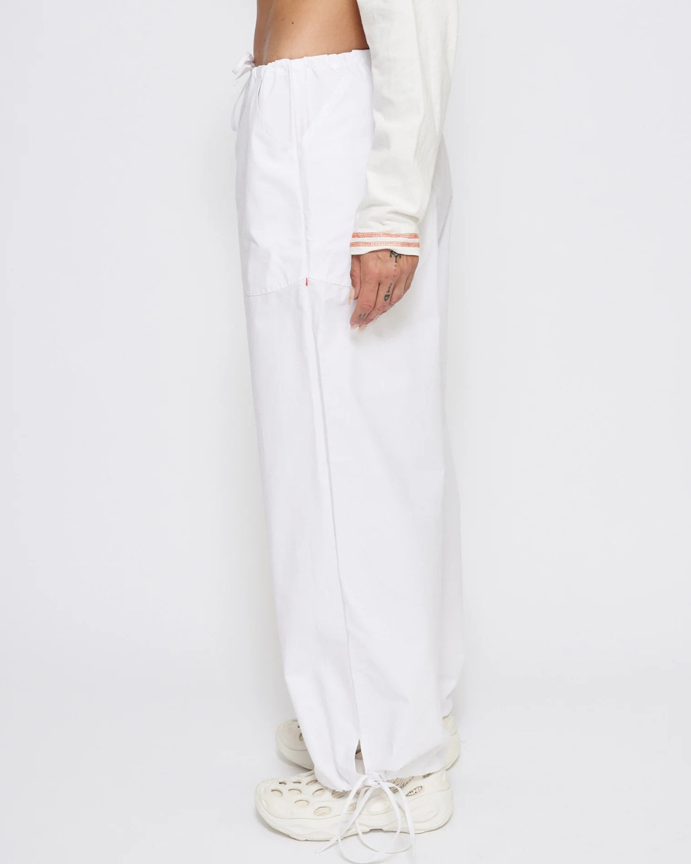 Drawstring Pant - White
