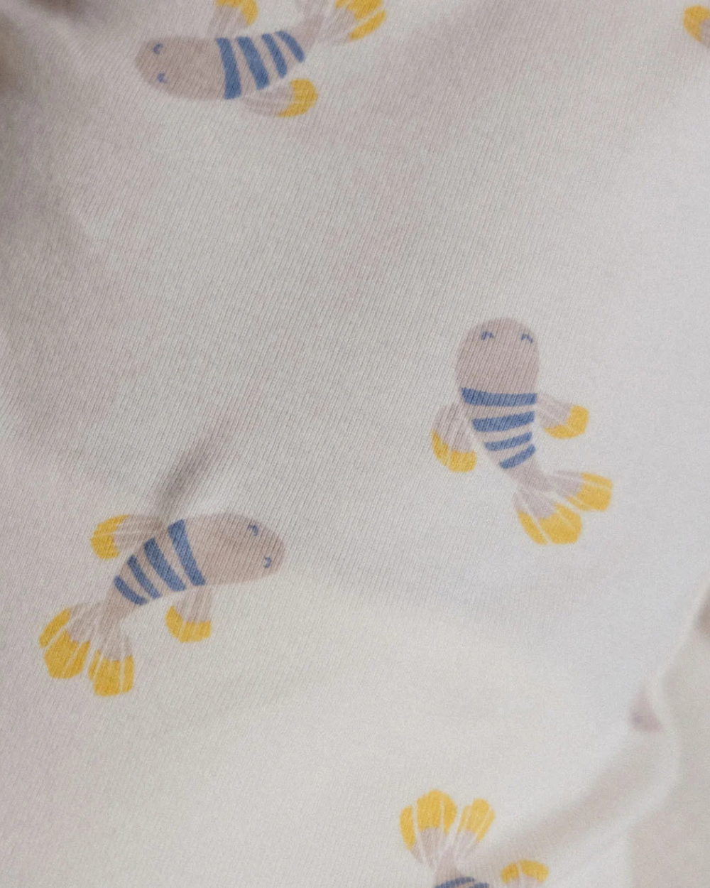 Organic Cotton Shortsleeve Bodysuit - Fish Fable