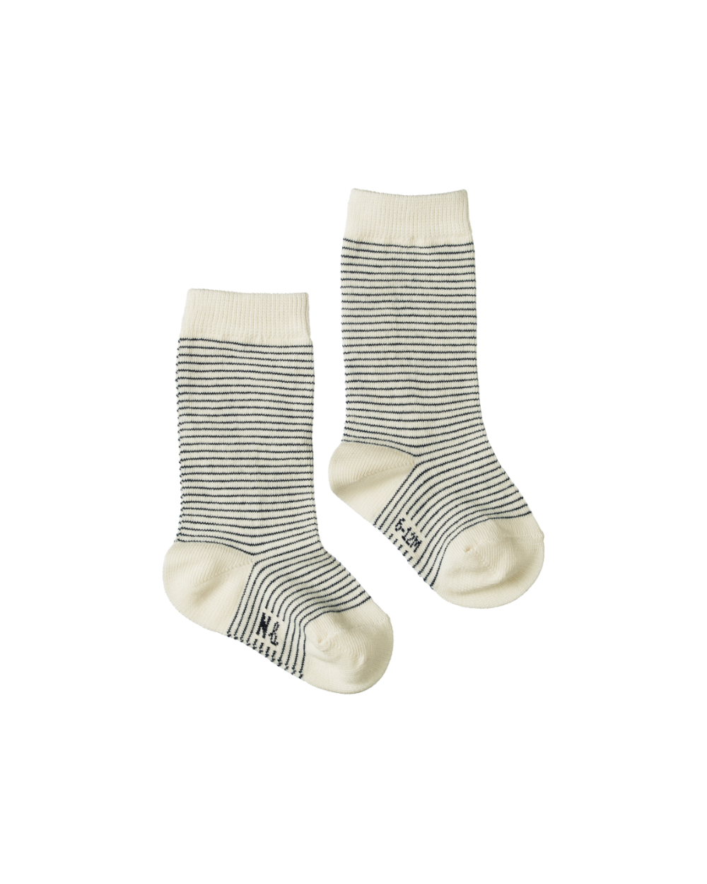 Organic Cotton Rib Socks - Navy Stripe