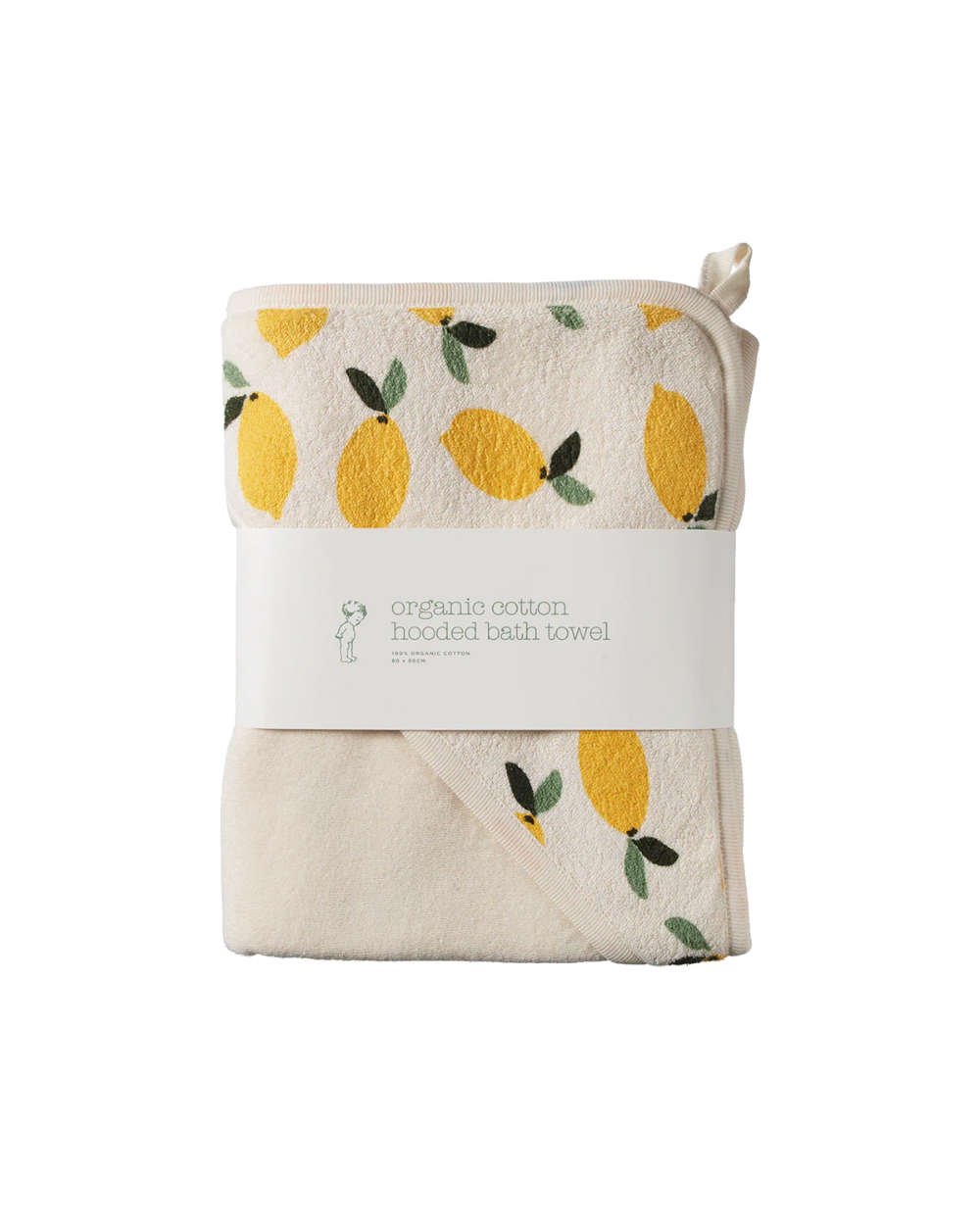 Hooded Bath Towel - Lemon Print