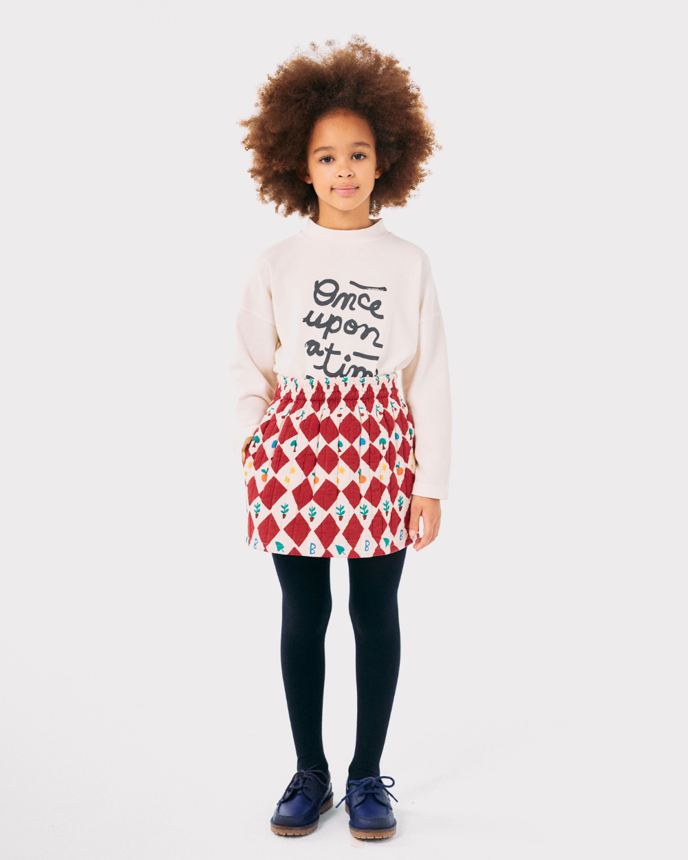 Harlequin All Over Quilted Woven Skirt