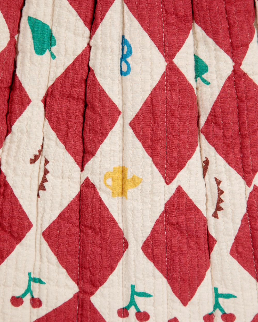 Harlequin All Over Quilted Woven Skirt