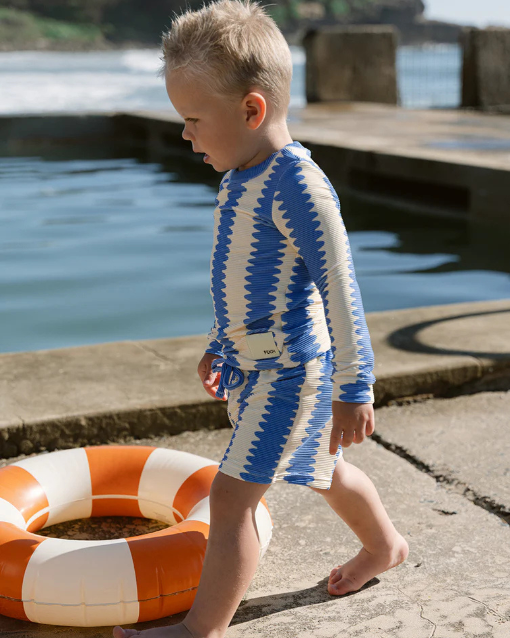 Boys Swim Shorts - Blueberry Wobble