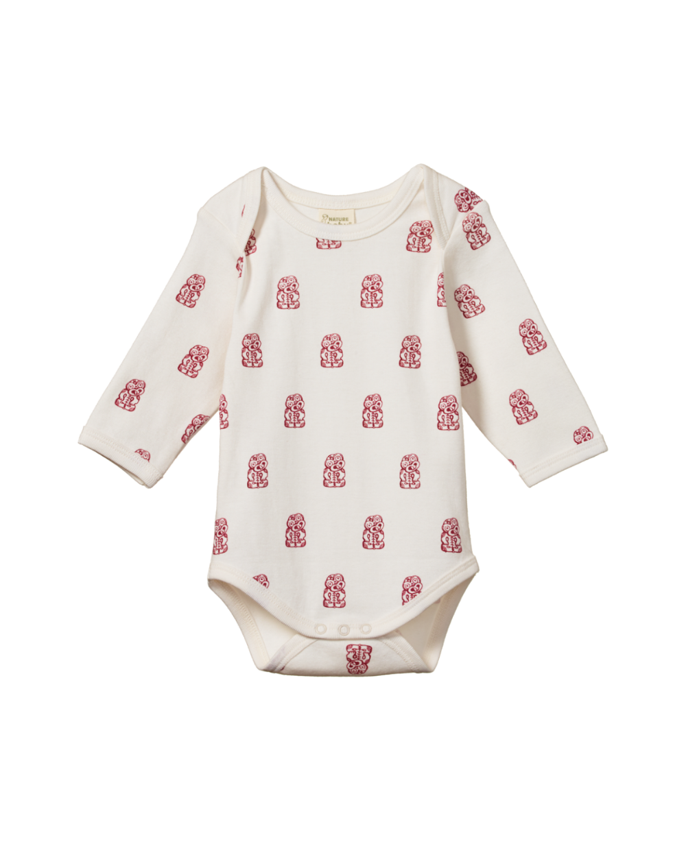 Organic Cotton Longsleeve Bodysuit - Tiki Print