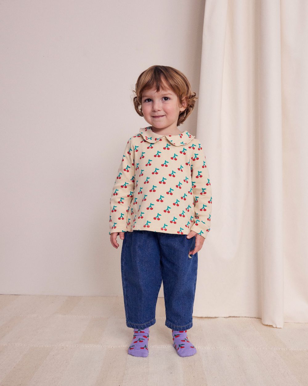 Baby Cherry All Over Collar T-shirt