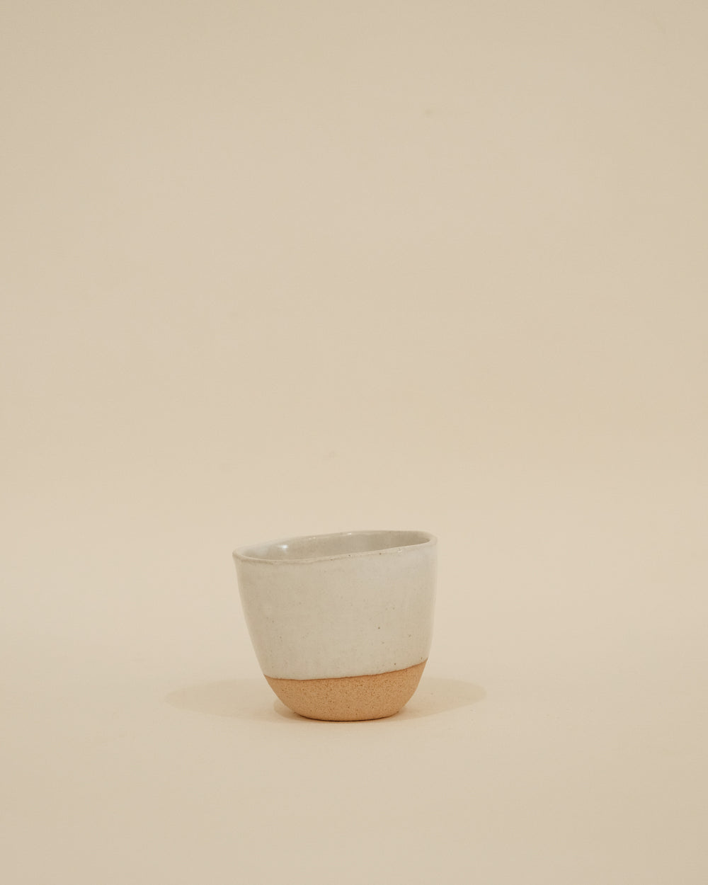 Lopsided Tea-mug - White & Bisque