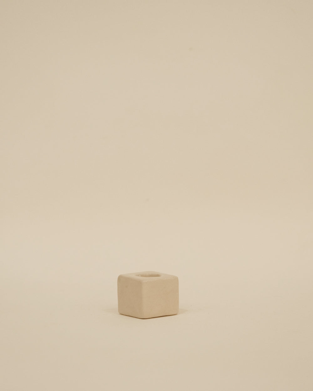 Candle Holder Mini Square - Cream
